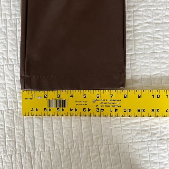 7 for All Mankind Faux Vegan Leather Slim Straight Pants - Picture 14 of 16